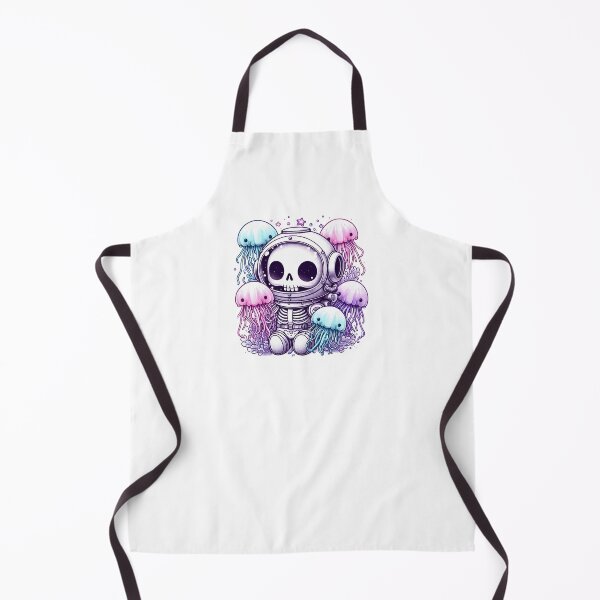Item preview, Kawaii Skeleton Diver With jellyfish designed and sold by TomFrontierArt.