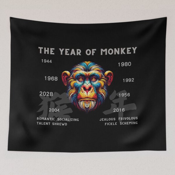 Item preview, Zodiac Signs - Monkey designed and sold by PrintsQuarter.