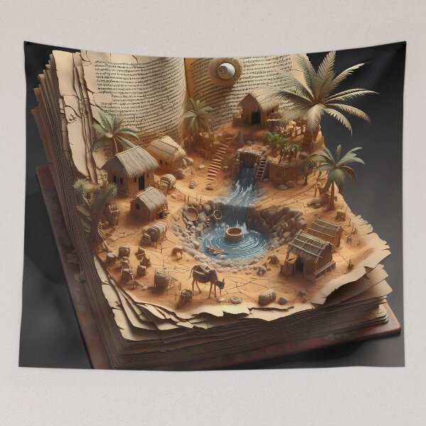 Item preview, African Village diorama designed and sold by Vibranta Studio.