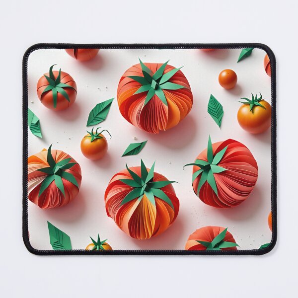 Item preview, Origami Tomatoes Pattern Red Green designed and sold by ShaViArt.
