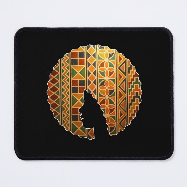 Item preview, Afro Hair Woman with African Pattern, Black History  designed and sold by Logiamerch.