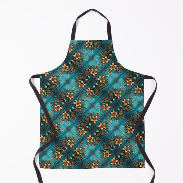 Item preview, Steampunk styled Lily Flower Seamless Pattern designed and sold by Petalandfur.