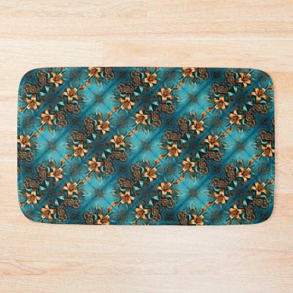 Item preview, Steampunk styled Lily Flower Seamless Pattern designed and sold by Petalandfur.