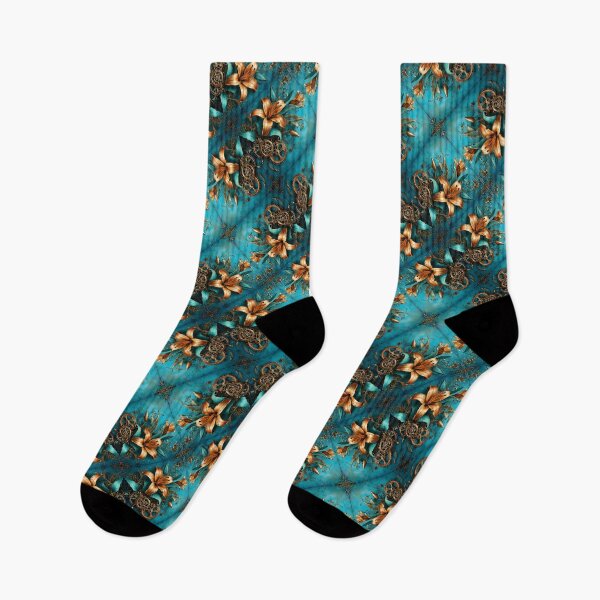 Item preview, Steampunk styled Lily Flower Seamless Pattern designed and sold by Petalandfur.