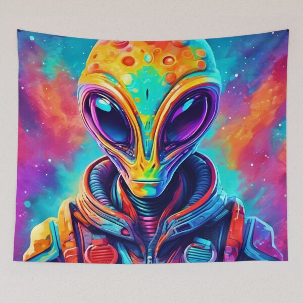 Item preview, Colorful Alien Painting designed and sold by Health And Fitness Posts e-Store.