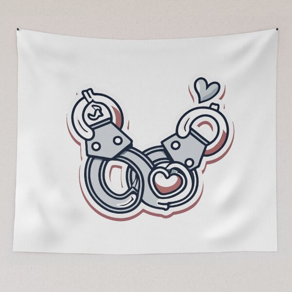 Item preview, Sleuth Love - Handcuffs and Heart Design designed and sold by NiftyWrx.