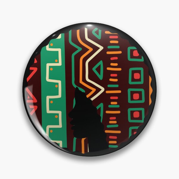 Item preview, Afro Hair Woman with African Pattern, Black History  designed and sold by Logiamerch.
