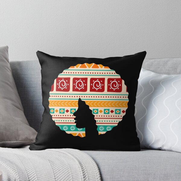 Item preview, Afro Hair Woman with African Pattern, Black History  designed and sold by Logiamerch.