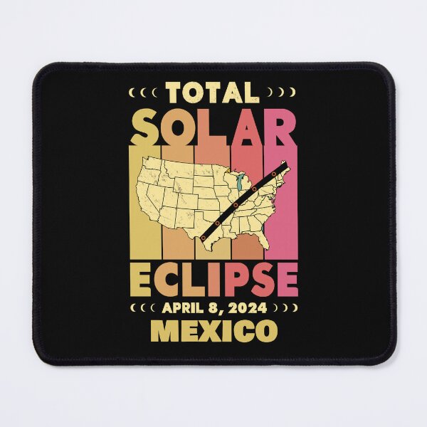 Item preview, Mexico Total Solar Eclipse with MAP - in Sun Hues 2024 April 8 designed and sold by EmeraldeaArt.