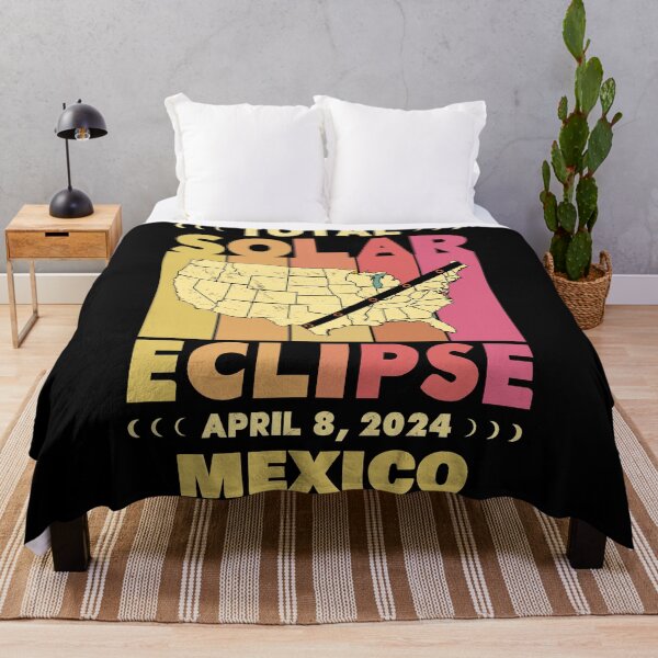 Item preview, Mexico Total Solar Eclipse with MAP - in Sun Hues 2024 April 8 designed and sold by EmeraldeaArt.