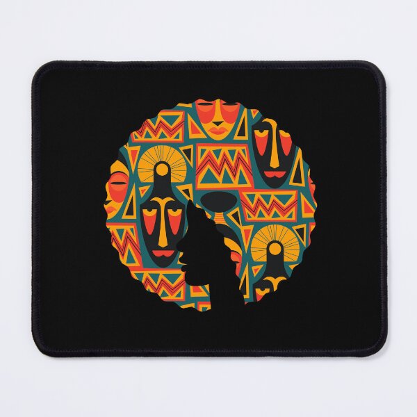 Item preview, Afro Hair Woman with African Pattern, Black History  designed and sold by Logiamerch.