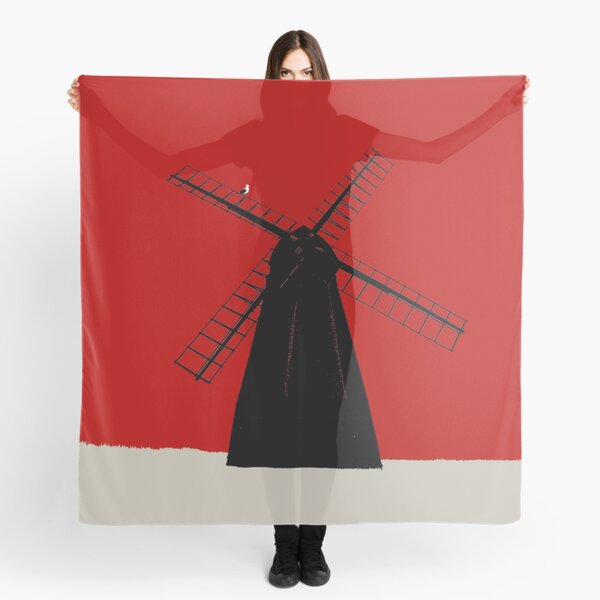 Red Windmill high quality Scarf