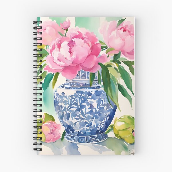 Item preview, Pink peonies in ginger jar designed and sold by SophieClimaArt.