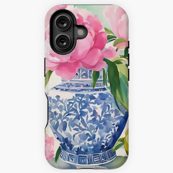 Item preview, Pink peonies in ginger jar designed and sold by SophieClimaArt.