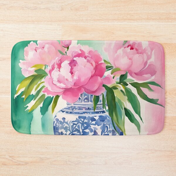 Item preview, Pink peonies in ginger jar designed and sold by SophieClimaArt.