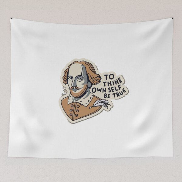 Item preview, Shakespeare Sketch & Inspirational Quote Vintage Sticker designed and sold by NiftyWrx.