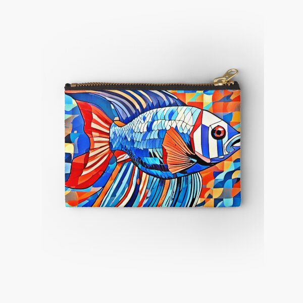 Item preview, Cubist Betta Fish Art designed and sold by Health And Fitness Posts e-Store.