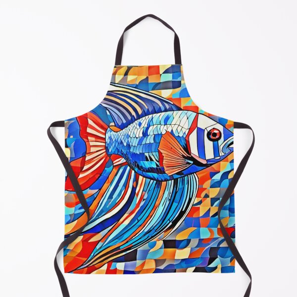 Item preview, Cubist Betta Fish Art designed and sold by Health And Fitness Posts e-Store.