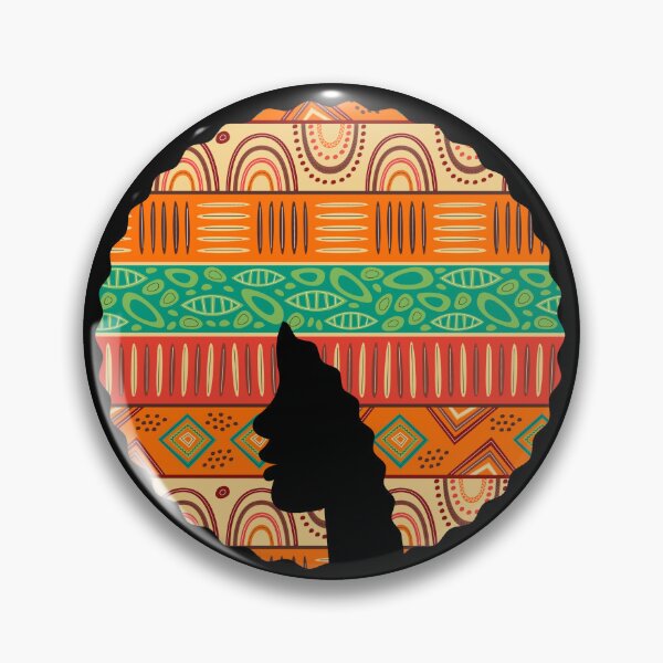 Item preview, Afro Hair Woman with African Pattern, Black History  designed and sold by Logiamerch.