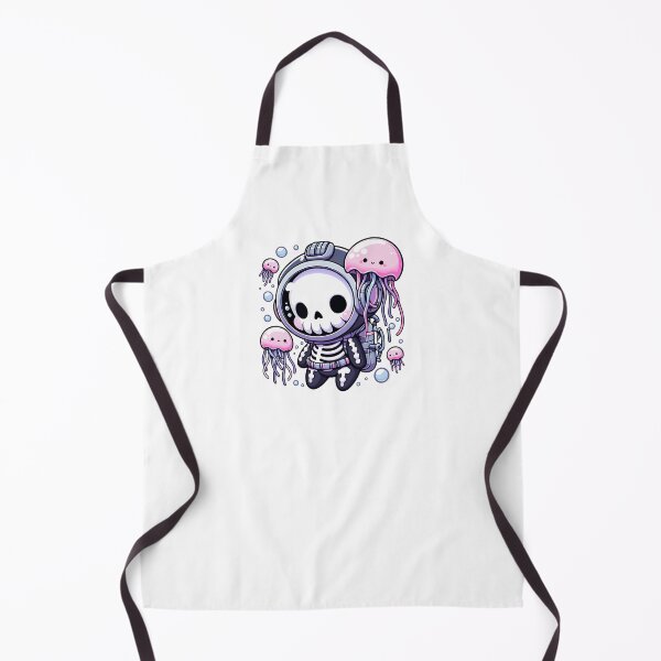 Item preview, Kawaii Skeleton Diver With Jellyfish designed and sold by TomFrontierArt.