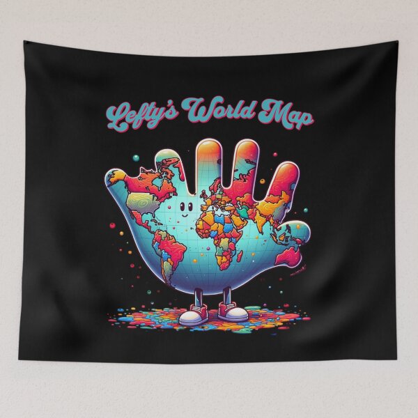 Item preview, Left Handed Definition - Lefty's world map designed and sold by JansenGS.