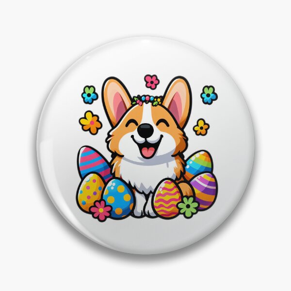 Item preview, Cheerful Corgi Easter Delight designed and sold by EpicPaws.