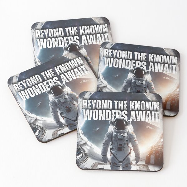 Item preview, Beyond the known wonders await space Astronaut design Curiosity Senses designed and sold by CuriositySenses.