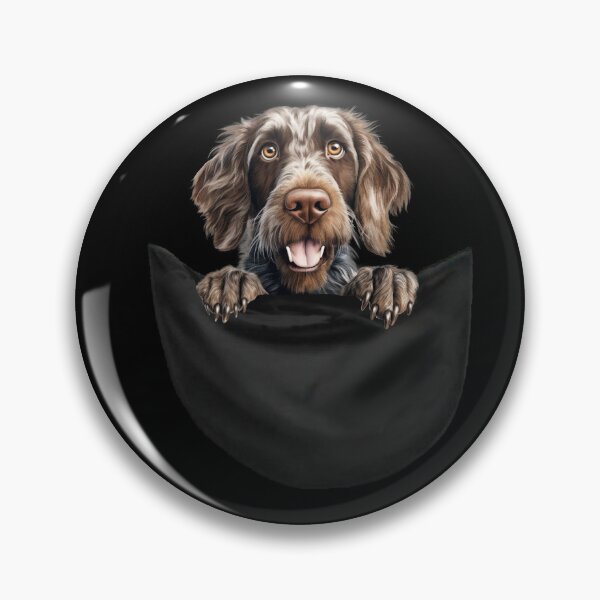 Item preview, Dog in a Pocket Cute German Wirehaired Pointer designed and sold by LovelyHappyGift.