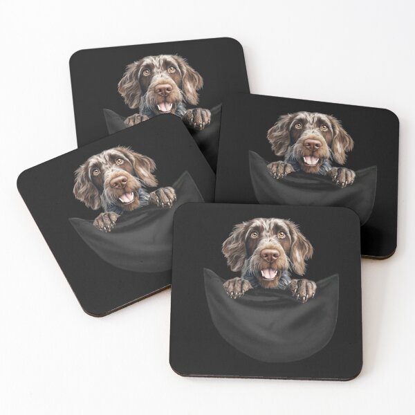 Item preview, Dog in a Pocket Cute German Wirehaired Pointer designed and sold by LovelyHappyGift.
