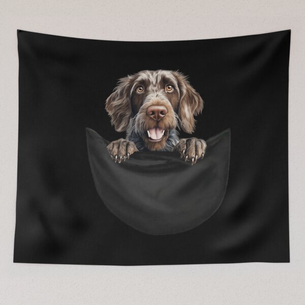 Item preview, Dog in a Pocket Cute German Wirehaired Pointer designed and sold by LovelyHappyGift.
