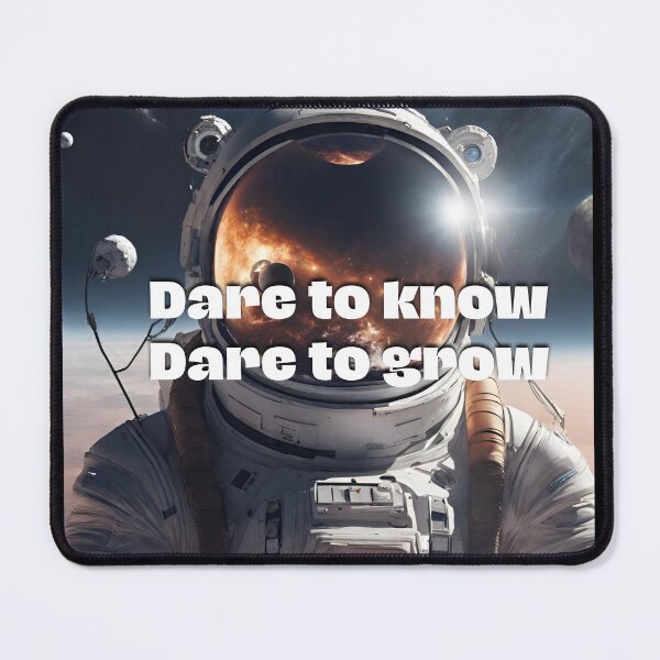 Item preview, Dare to know , Dare to grow space Astronaut design Curiosity Senses designed and sold by CuriositySenses.