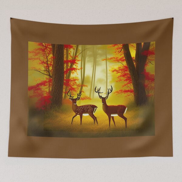 Item preview, Two deer in an Autumn Forest / Woods designed and sold by Marymarice.