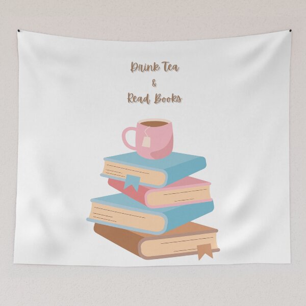 Item preview, Books and Tea Lovers Gift Idea designed and sold by MyAbstractInk.