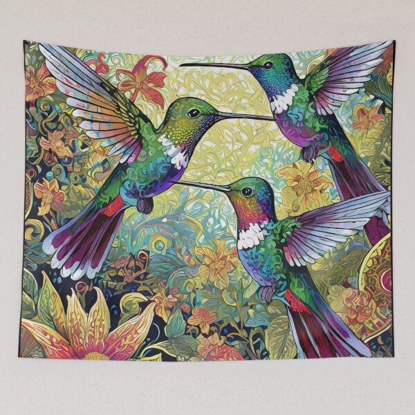 Item preview, Beautiful Hummingbird Illustrations designed and sold by drawbey.