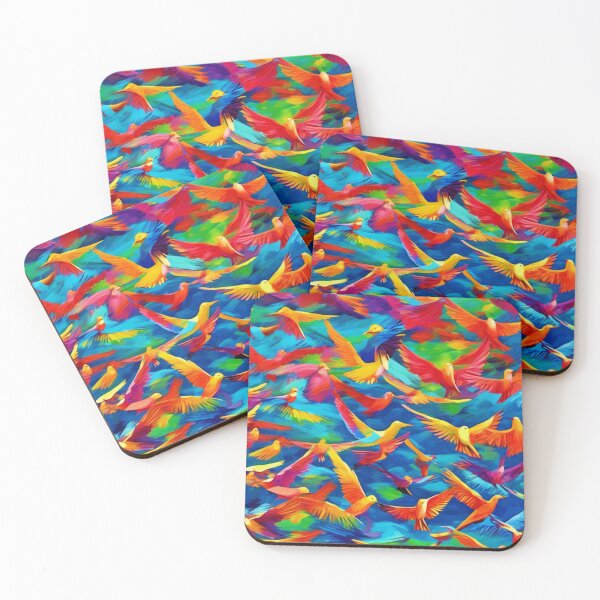 Item preview, Vibrant Birds Painting designed and sold by Health And Fitness Posts e-Store.