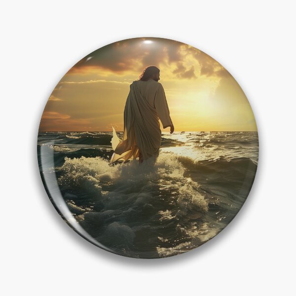 Item preview, Jesus walking above water Poster designed and sold by Pattern Heaven.
