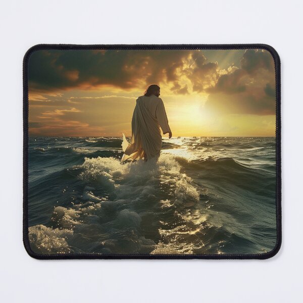 Item preview, Jesus walking above water Poster designed and sold by Pattern Heaven.