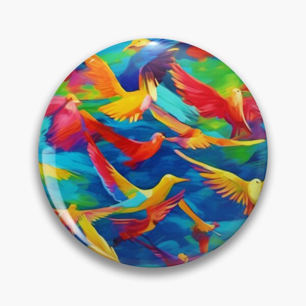 Item preview, Vibrant Birds Painting designed and sold by Health And Fitness Posts e-Store.