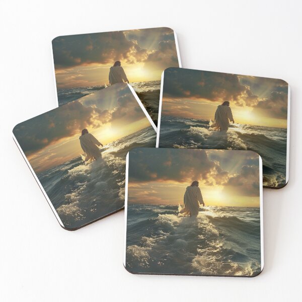 Item preview, Jesus walking above water Poster designed and sold by Pattern Heaven.
