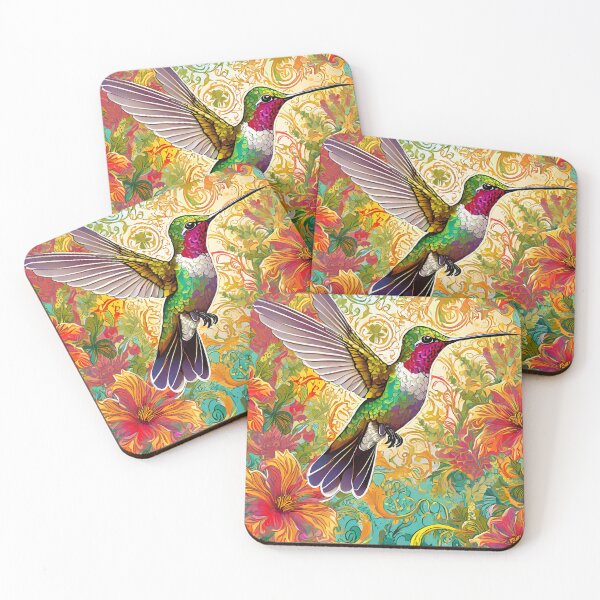 Item preview, Beautiful Hummingbird Illustrations designed and sold by drawbey.