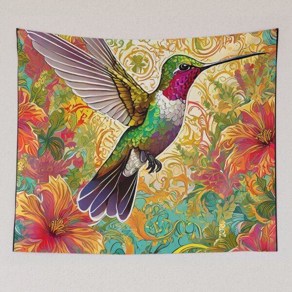 Item preview, Beautiful Hummingbird Illustrations designed and sold by drawbey.