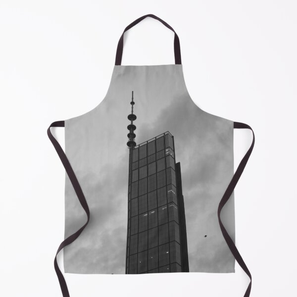 Item preview, Tall Black and White Glass Building with Antenna  designed and sold by pyzap.
