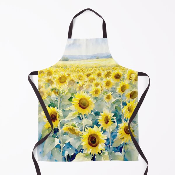 Item preview, Muted Watercolor Sunflower Field designed and sold by AmberRoseWrites.