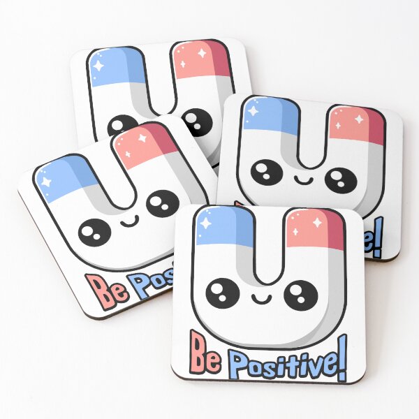 Item preview, Be Positive! Cute Magnet Pun! designed and sold by PMCreative.