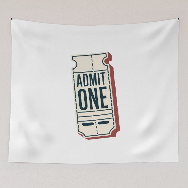 Item preview, Admit One Ticket Stub Vector Illustration designed and sold by NiftyWrx.