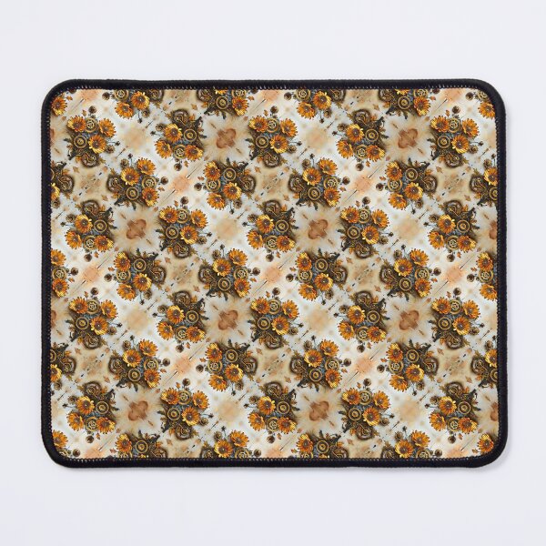 Item preview, Steampunk styled Aster Flower Seamless Pattern designed and sold by Petalandfur.