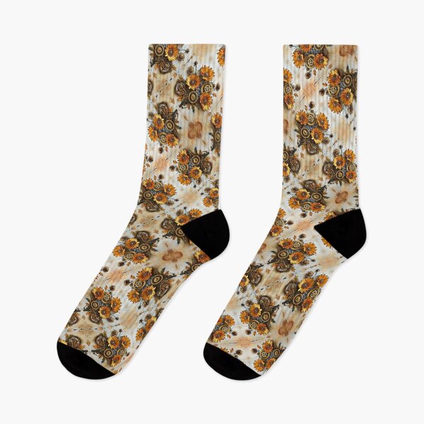 Item preview, Steampunk styled Aster Flower Seamless Pattern designed and sold by Petalandfur.