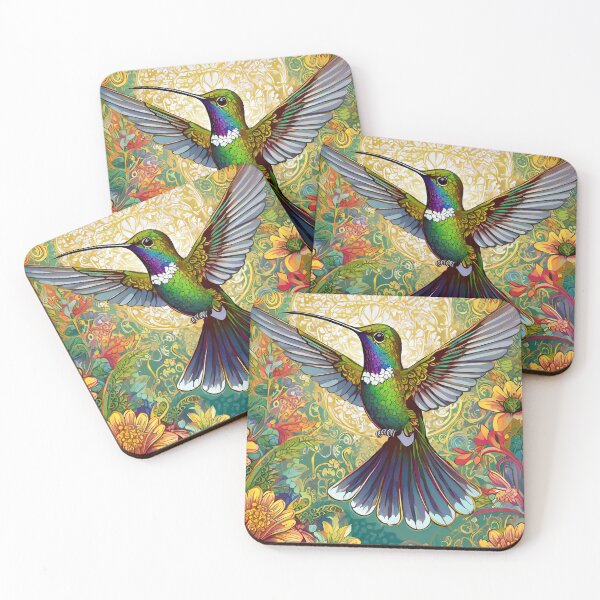 Item preview, Beautiful Hummingbird Illustrations designed and sold by drawbey.