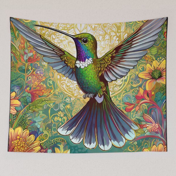Item preview, Beautiful Hummingbird Illustrations designed and sold by drawbey.