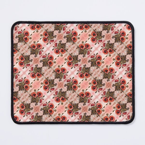 Item preview, Steampunk styled Poppy Flower Seamless Pattern designed and sold by Petalandfur.